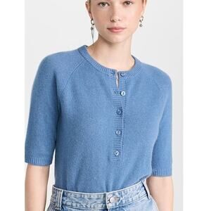 White + Warren Cashmere Short Sleeve Henley  Cashmere Short Sleeve Henley Large